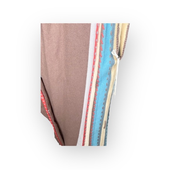 new LaRok ༄ Cashmere Waterfall Sweater Hoodie ༄ Warm Cocoa Brown Stripes ༄ L - Picture 6 of 16